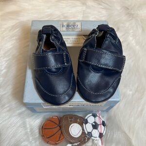 Robeez Soft Sole Navy Sports Baby Shoes